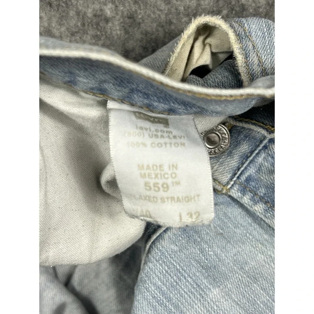 Levis 559 Jeans Mens Relaxed Fit Straight Leg Light Wash Denim Casual Size 40x32